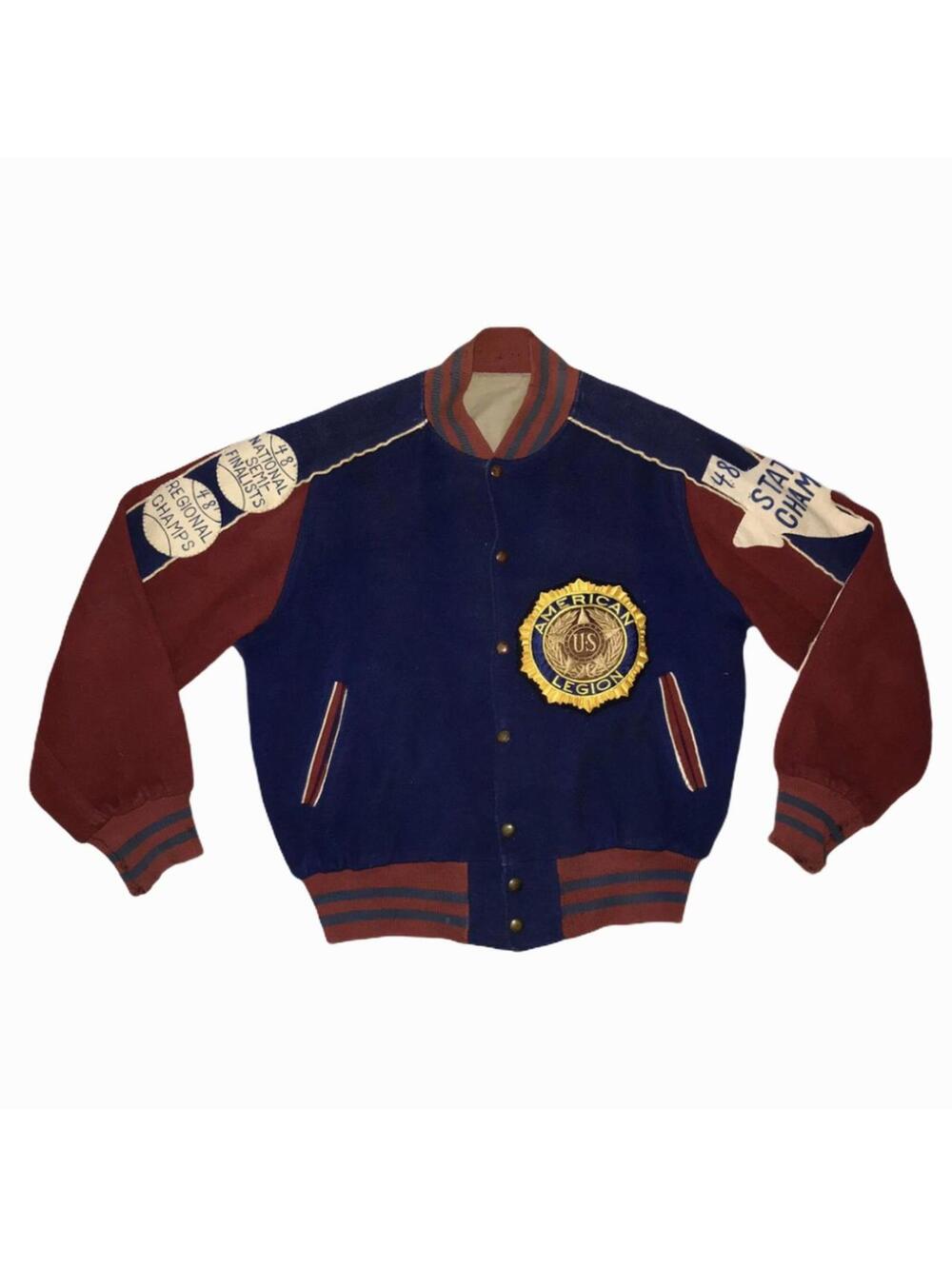Vintage 1940s Texas Baseball State Champs Jacket